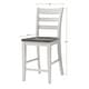 preview thumbnail 2 of 5, Monterey Solid Wood Counter Height Dining Chair (Set of 2), White Stain and Grey
