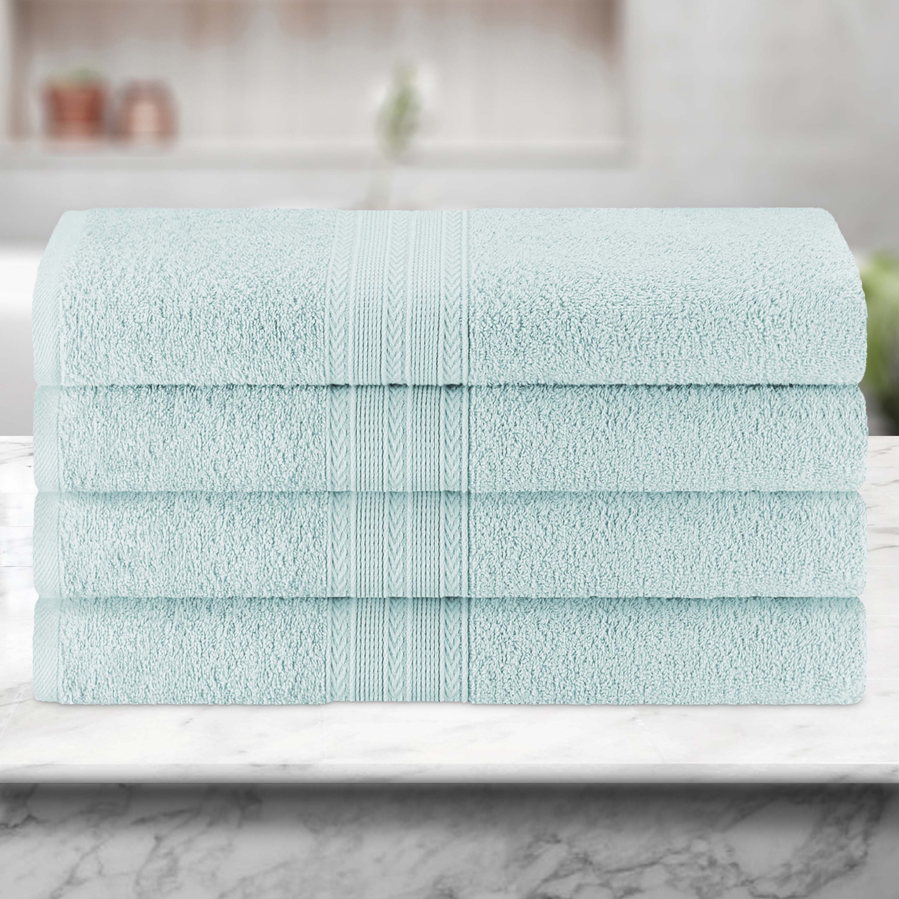 Superior Eco-Friendly Ringspun Cotton 12-pc. Towel Set Turquoise 12 Piece Set