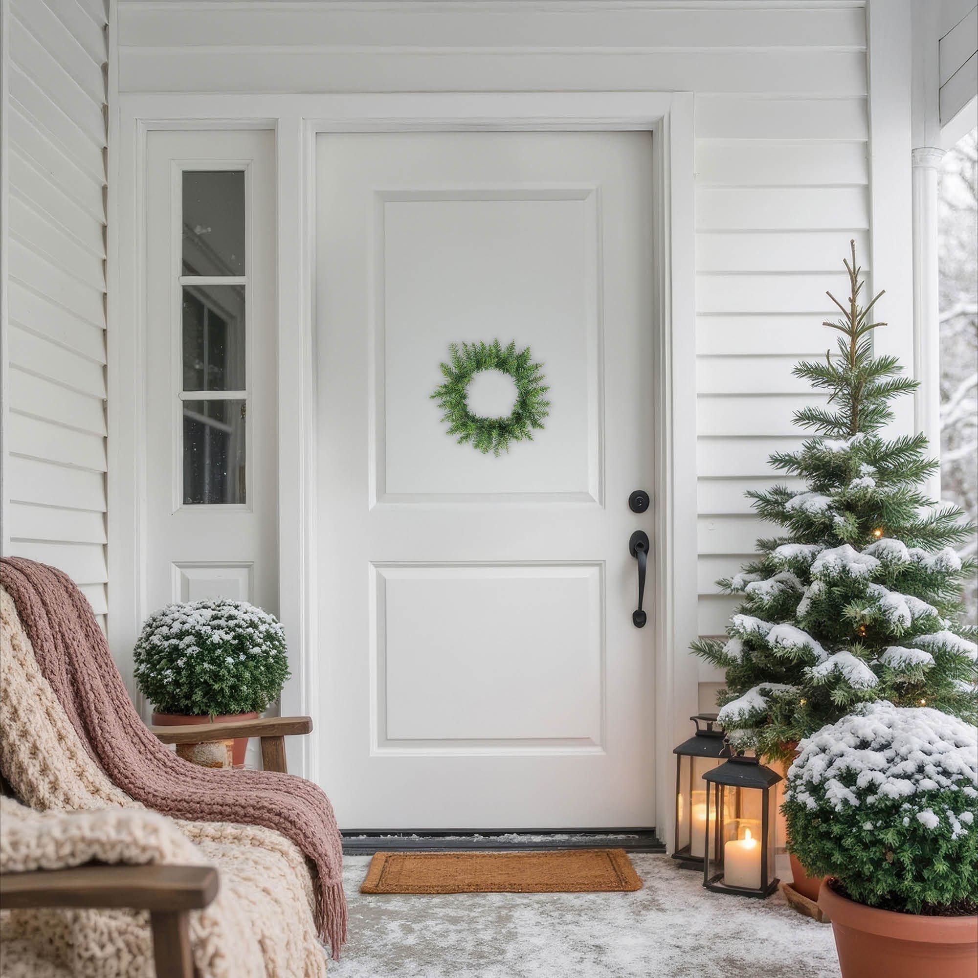Buffalo Fir Artificial Small Christmas Wreath - 12" - Unlit