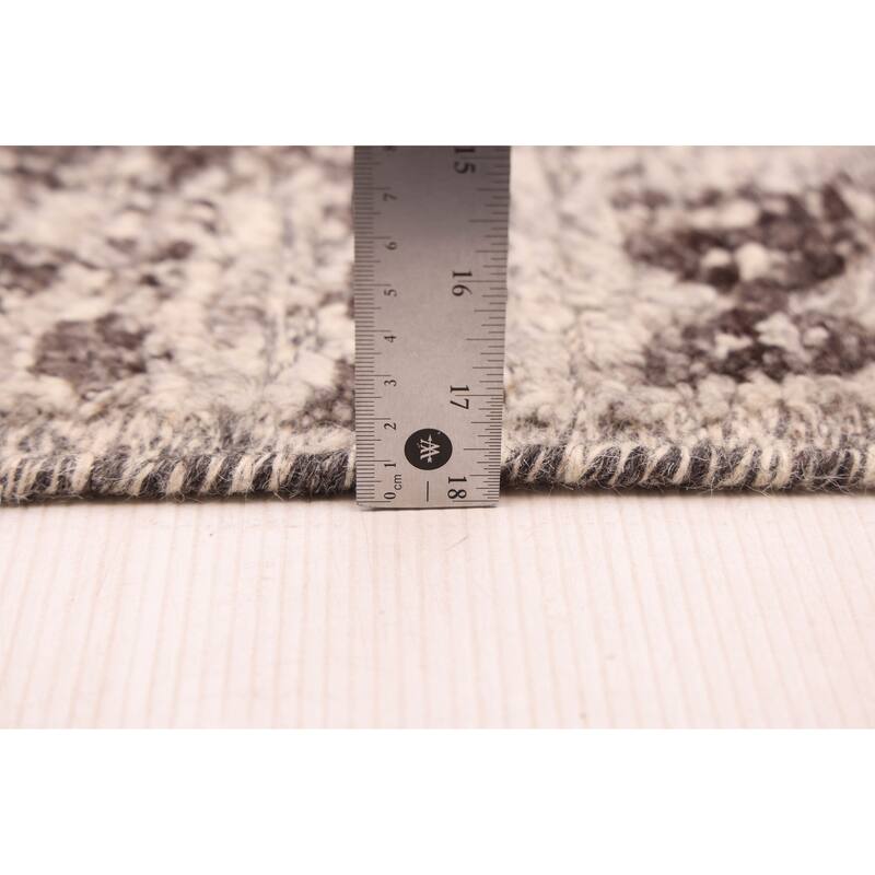 ECARPETGALLERY Hand-knotted Tangier Grey Wool Rug - 5'5 x 7'7