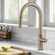 preview thumbnail 93 of 167, Kraus 2-Function 1-Handle 1-Hole Pulldown Sprayer Brass Kitchen Faucet KPF-2654 - 17 3/8" Height (Allyn collection) - BG - Brushed Gold