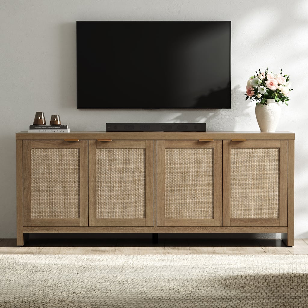 Vintage TV Cabinet with Practical Storage and Adjustable Shelves