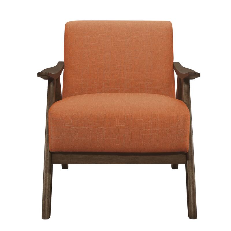 Orange Modern Upholstered Armchair 1pc Accent Chair