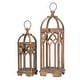 preview thumbnail 42 of 52, Glitzhome Set of 2 Wooden Church Style Decorative Lanterns Candle Holders for Wedding Mantle Entryway