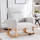 preview thumbnail 91 of 171, HOMYKA 28" Wide Rocking Chair for Nursery with Solid Wood Leg
