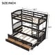 preview thumbnail 7 of 30, Multifunctional Design Wood Bunk Bed with Sturdy Frame and Extra Sleeping Bed, Twin over Twin