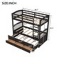 preview thumbnail 7 of 14, Twin over Twin Bunk Bed Wood Frame Guardrail Bed with Trundle Bed and Three Storage Drawers for Kids Teens