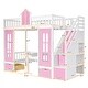 preview thumbnail 4 of 25, Twin-Over-Twin Bunk Bed with Changeable Table, 2 Drawers and Storage Stairs (Turn into Upper Bed and Down Desk)