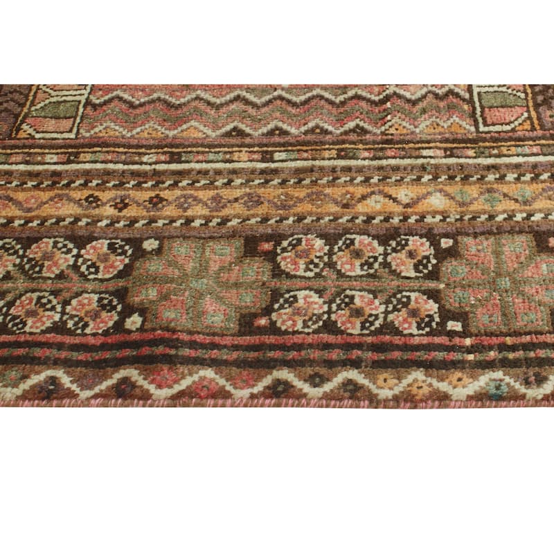 Fine Vintage Distressed Keltoum Rust/Brown Rug - 6'6" x 9'3"
