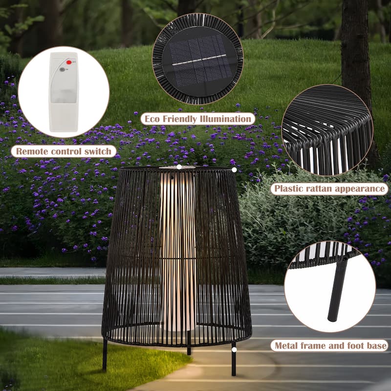2 Pack Solar Outdoor LED Light Floor Lamp