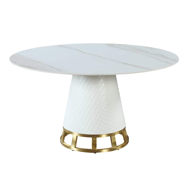 Somette Klone Sintered Stone Dining Set with Blue Chairs