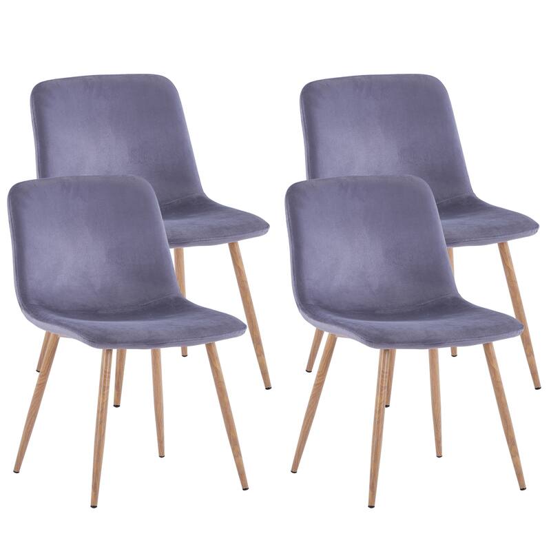 Gray Dining Chair Set of 4 Dining Table Chair Living Room Side Chair