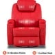preview thumbnail 21 of 46, MCombo Manual Swivel Glider Rocker Recliner Chair with Massage and Heat, Faux Leather 8031