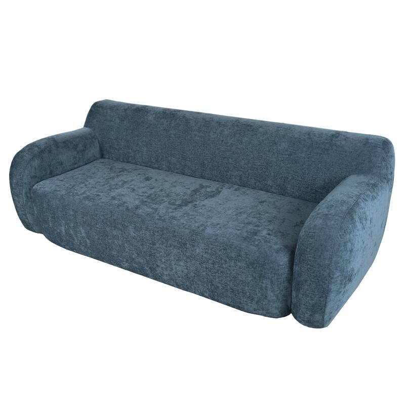 81.5" Ergonomic 3-Seater Curved Sofa, Modular for Living Room, Bedroom, or Apartment