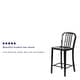 preview thumbnail 90 of 98, 24'' High Metal Indoor-Outdoor Counter Height Stool with Vertical Slat Back