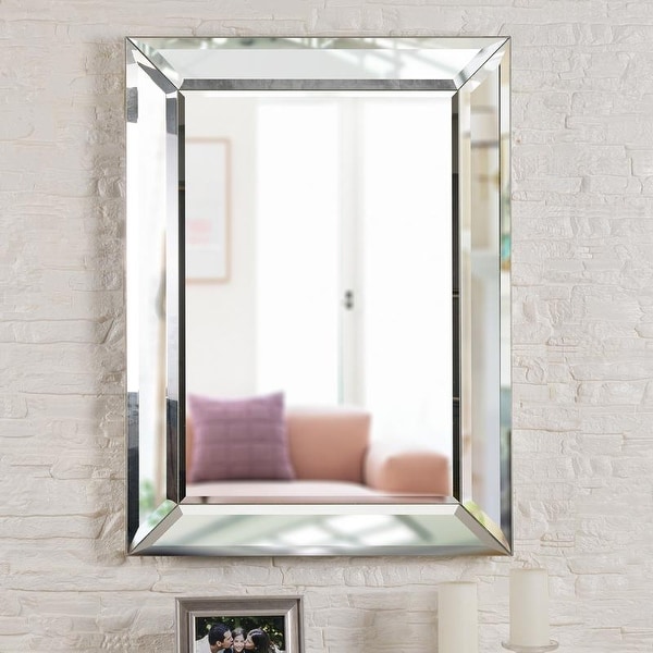 Nolan 40-inch Rectangular Beveled Wall Mirror - 30"x 40". Opens flyout.
