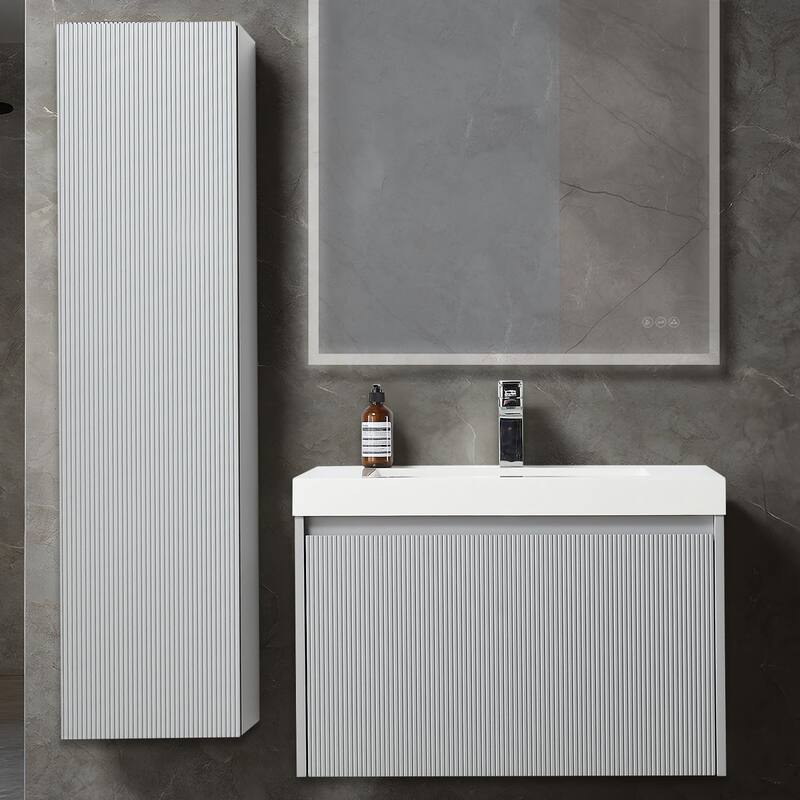 Blossom Positano 30" Floating Vanity with Sink & Side Cabinet