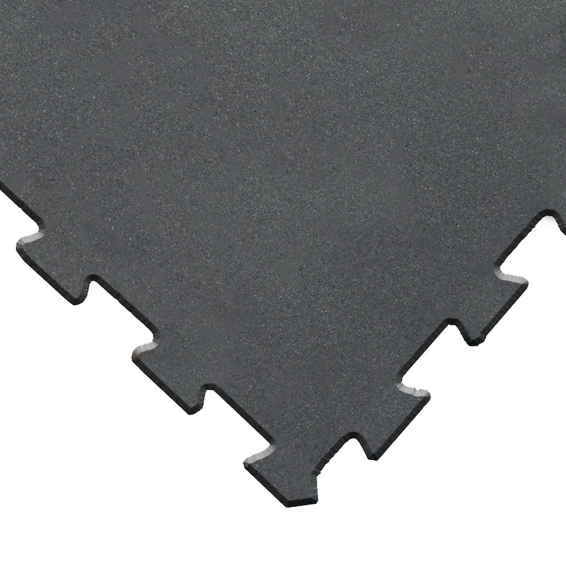 Rubber-Cal "ReUz" Rubber Tiles - 4 Pack - Black