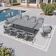 Option Grey table with grey cushion chair