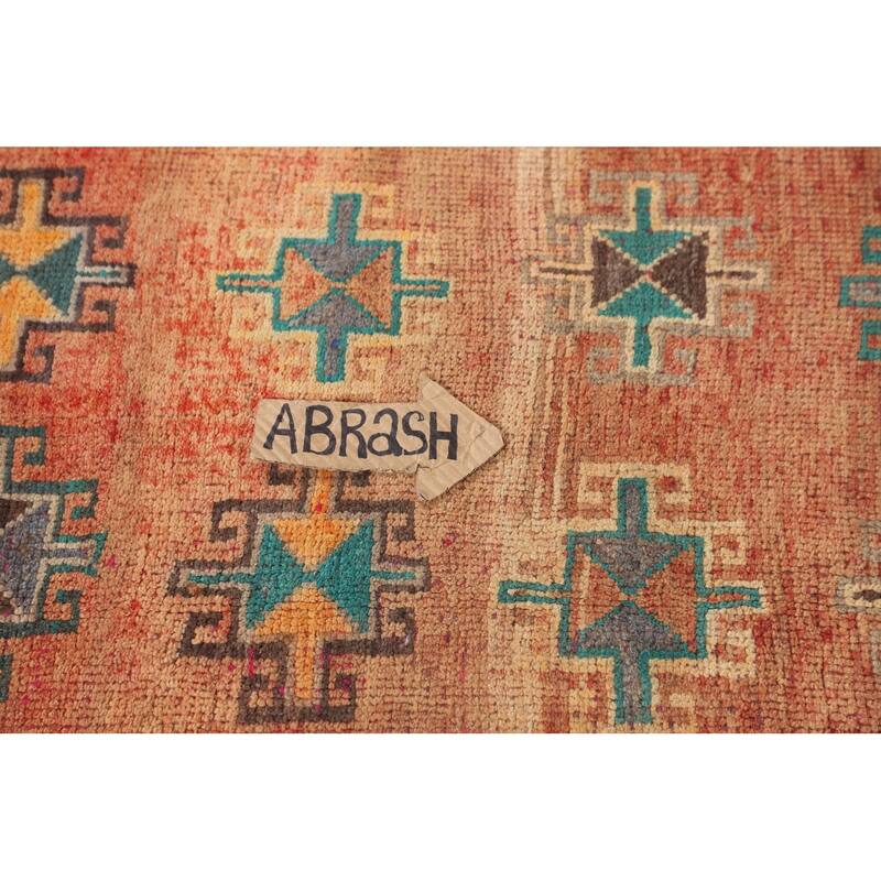 Geometric Shiraz Persian Accent Rug Hand-Knotted Wool Carpet - 4'4" x 6'4"