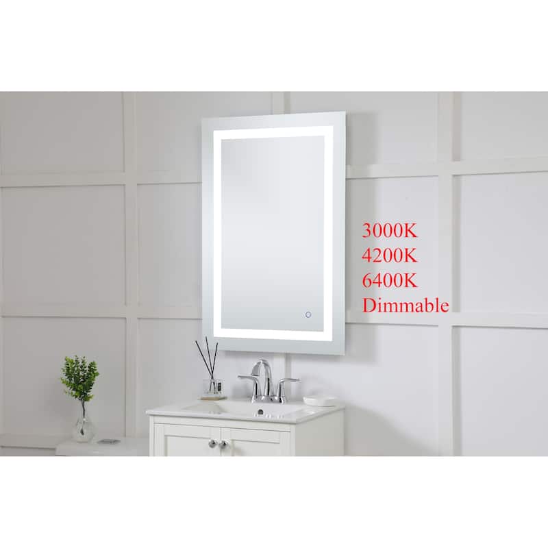 Elegant Lighting Helios 36" x 24" Rectangular Frameless Wall Mounted