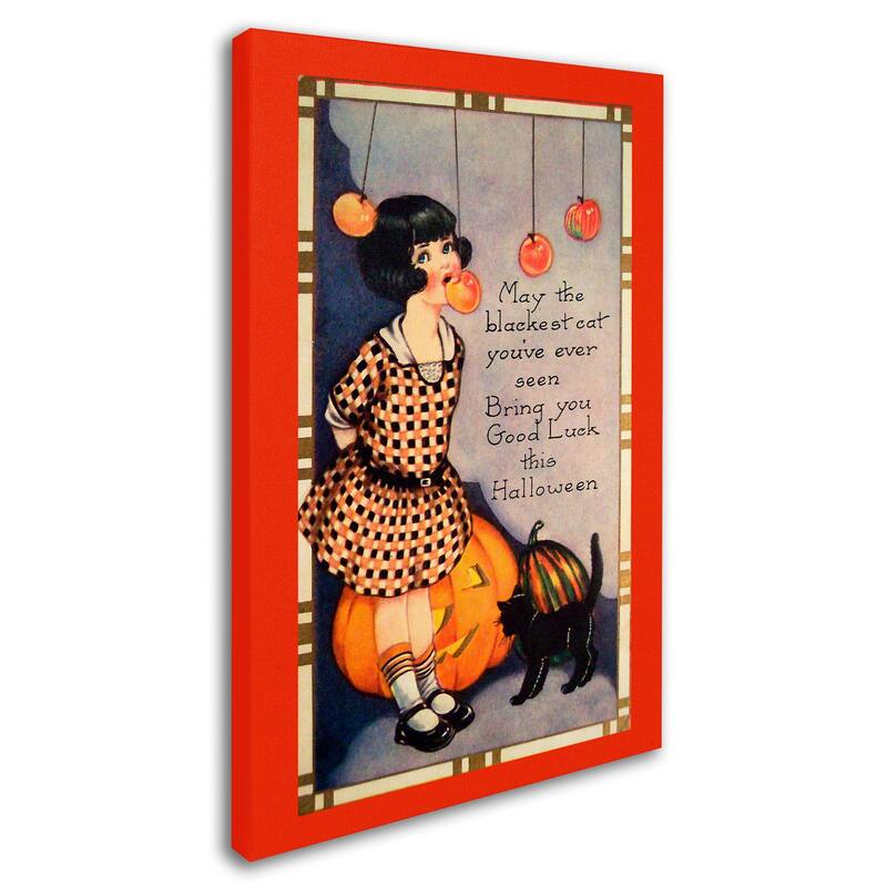 Vintage Apple Collection 'Halloween Apple Bobbing' Canvas Art