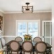 preview thumbnail 2 of 6, Modern Farmhouse 4-Light Semi-flush Mount Foyer Cage Ceiling Lights - L12.5"x W12.5"x H12"
