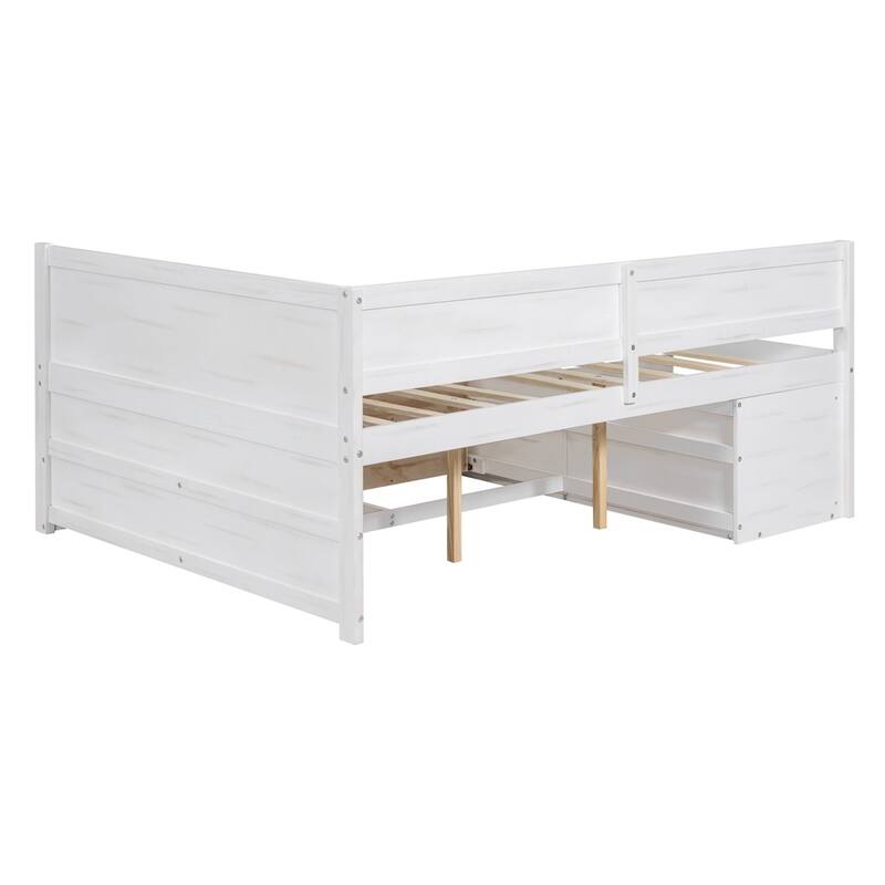 Modern Daybed with Drawers and Shelves