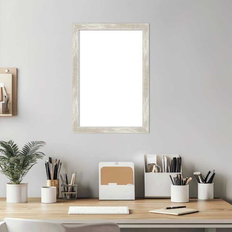 Amanti Art Crackled Metallic Narrow Framed Dry Erase Magnetic Board