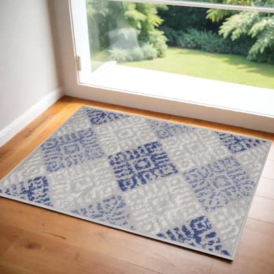 Power Loomed Geometric Modern Stain Resistant Area Rug - 36' X '24' X '0.39