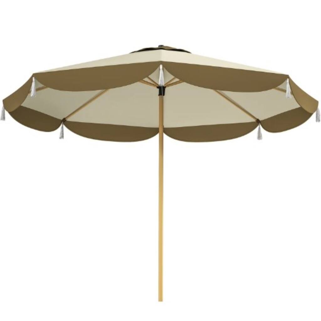 GDFStudio Outdoor Orin Polyester Patio Umbrella with Steel Pole and UPF 50+ Protection