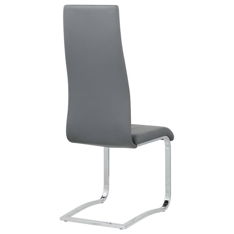 Chrome High Back Side Chairs,Dining Chair (Set of 4)