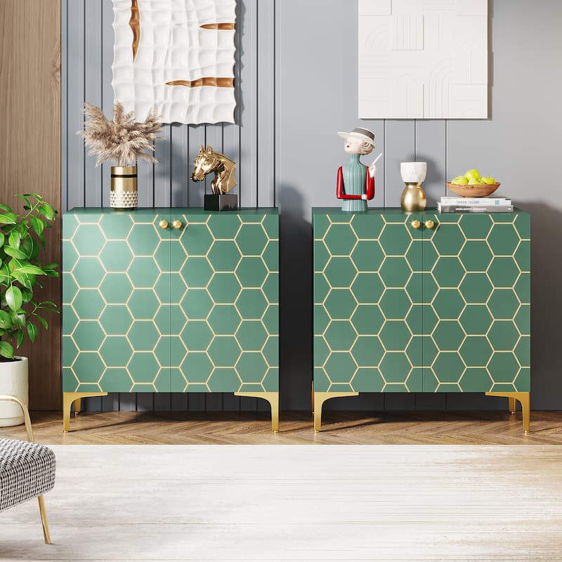 63'' Modern Accent Storage Cabinet with Metal Legs for Living Room Bedroom Kitchen Dining Room