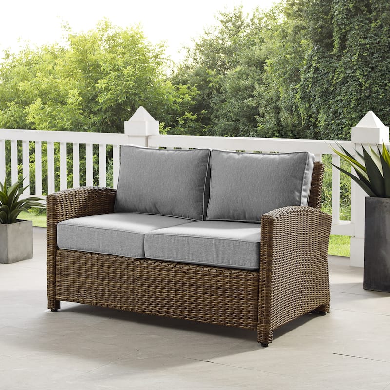 Crosley Bradenton Outdoor Wicker Loveseat - 55 "W x 31.75 "D x 32.5 "H