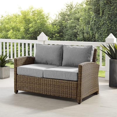 Crosley Bradenton Outdoor Wicker Loveseat - 55 "W x 31.75 "D x 32.5 "H