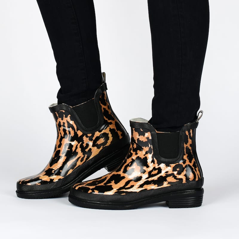 Journee Collection Women's Tekoa Block Heel Rain Boots