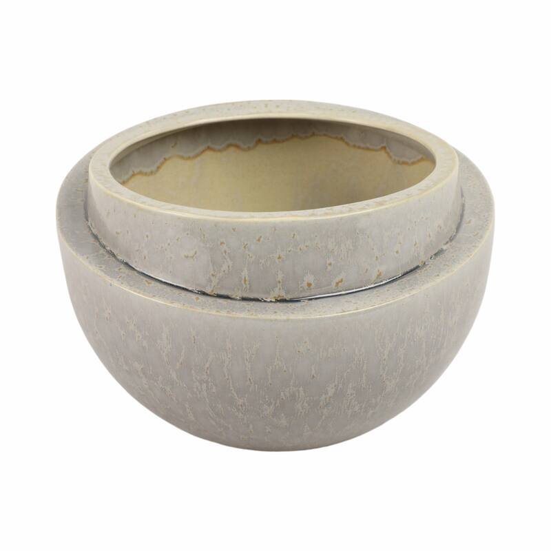 Round Layered Decorative Bowl - Abstract Pattern - 9", Gray - 9.0"