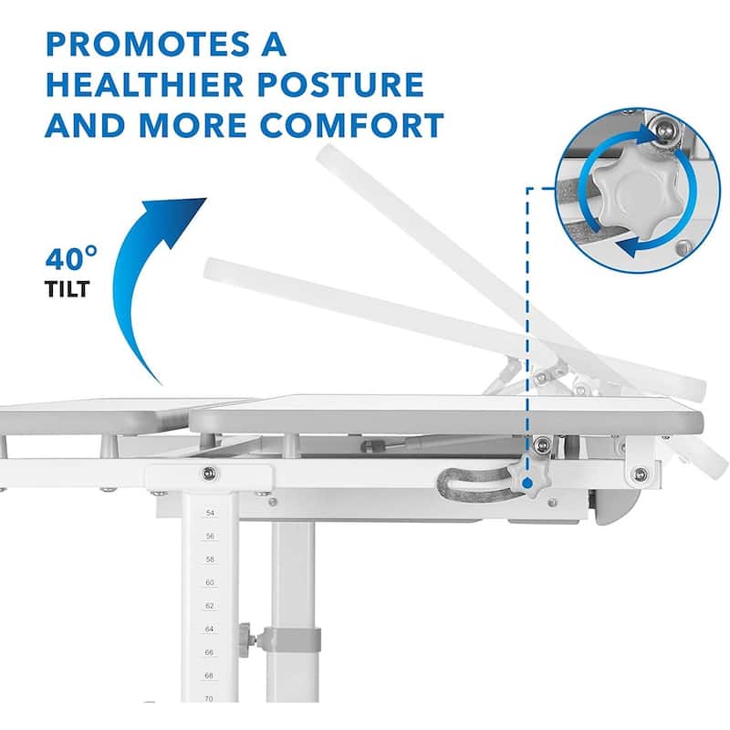 Mount-It! Height Adjustable Kid's Desk for Children K-12