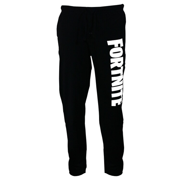 Shop Fortnite Logo Men S Sleep Pants Black Overstock 28437716