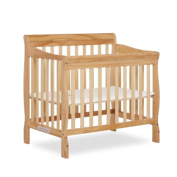 slide 2 of 8, Dream On Me Aden Convertible 4-in-1 Mini Crib Natural