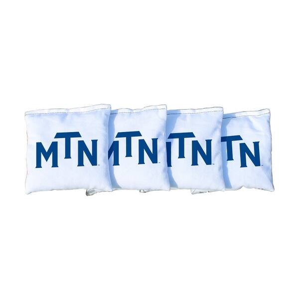 slide 2 of 3, College Vault Middle Tennessee State MTSU Blue Raiders White Cornhole Bags All-Weather Resin Filled