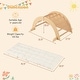 preview thumbnail 4 of 7, Kids Climbing Arch Rocker with Cushion, Montessori Play & Development Tool for Toddler - 31.5" x 17.5" x 15.5"