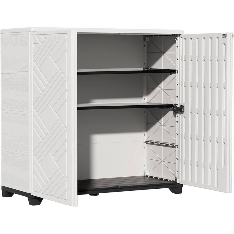 Outdoor Resin Deck Box Storage Shed for Garden,Patios,Backyards,Tools