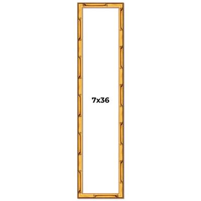 7x36 Frame Gold Bamboo Picture Frame Modern Photo Frame Includes UV Acrylic Shatter Guard Front Acid Free Foam Backing Board