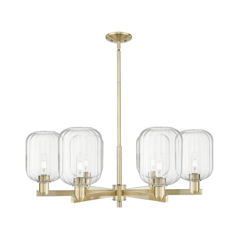 Innovations Lighting Downtown Urban - Preston - 6 Light 24" Jar Shade Stem Hung Chandelier