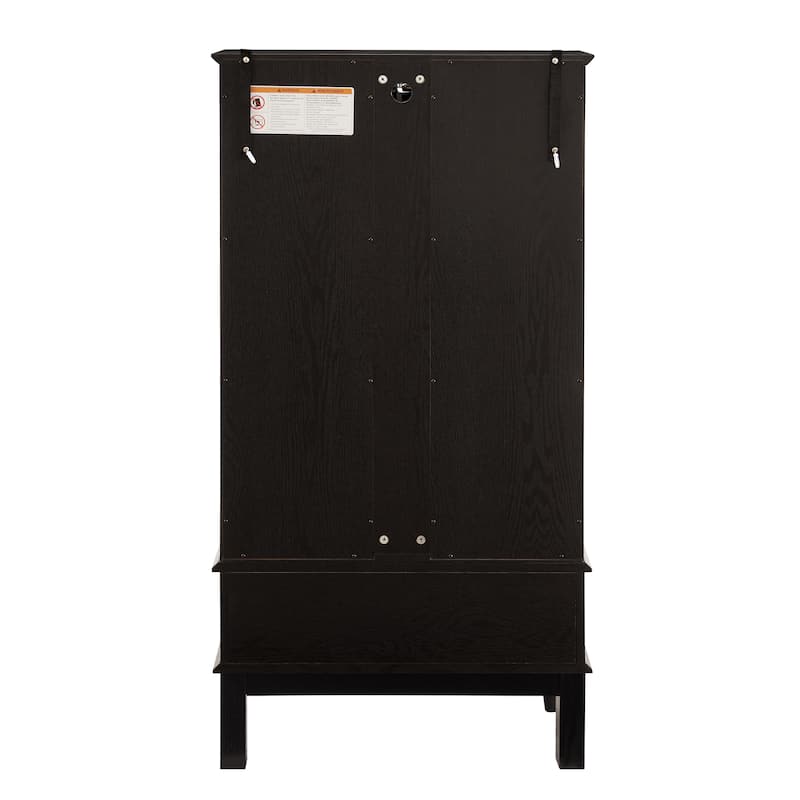 GDF Studio - Curio Cabinet with Adjustable Shelves and Storage Drawer