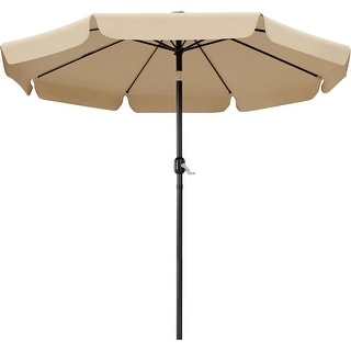 9ft Patio Umbrella 8 Ribs Outdoor Market Table Umbrella, Tan - Bed Bath ...