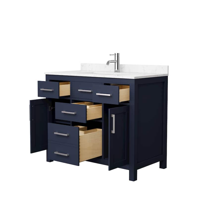Beckett 42 Inch Single Vanity, Cultured Marble Top