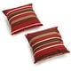 preview thumbnail 9 of 23, 17-inch All-weather Outdoor Throw Pillows (Set of 2, Multiple Patterns) Montserrat Sangria