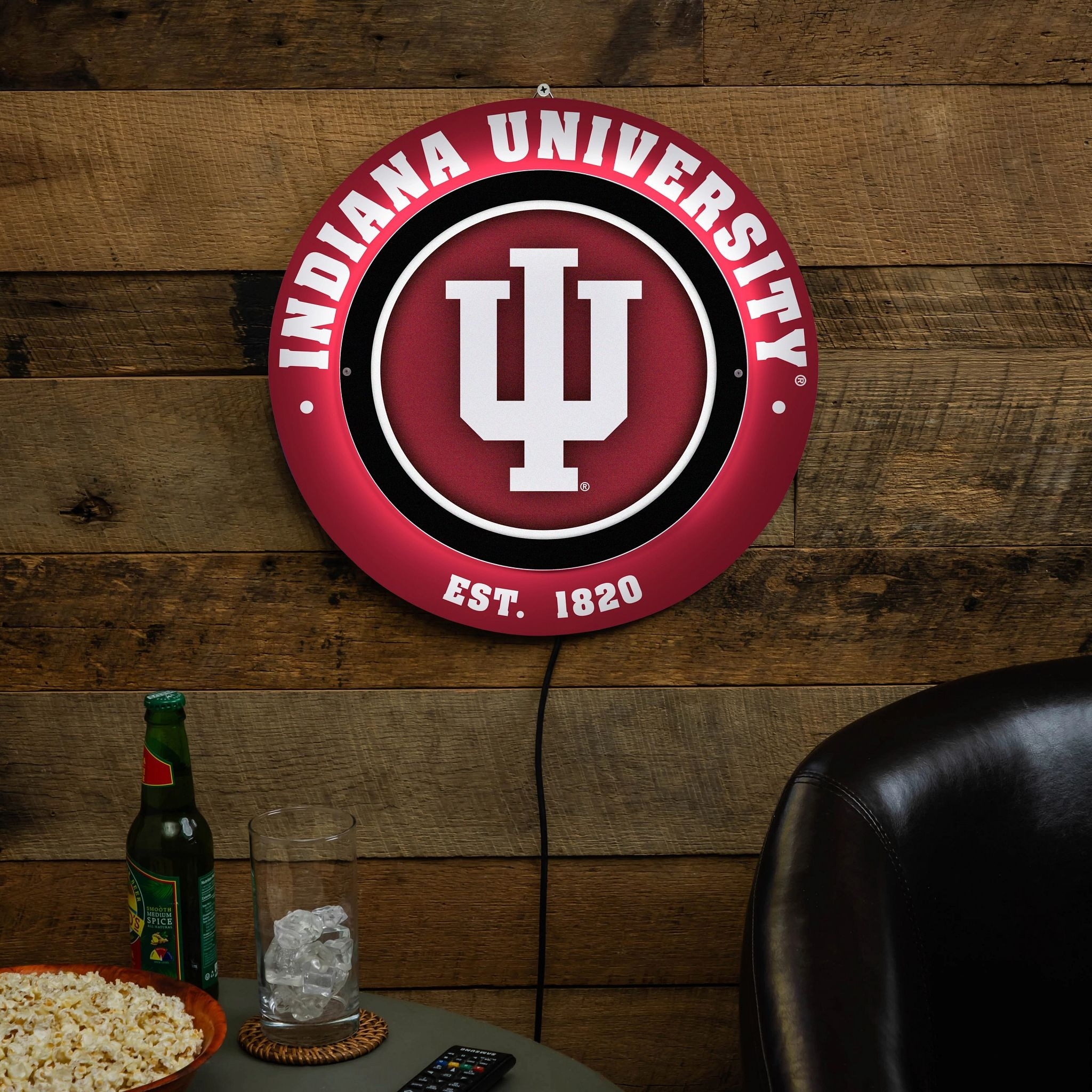Indiana University LED Metal Lit Wall Sign Decor
